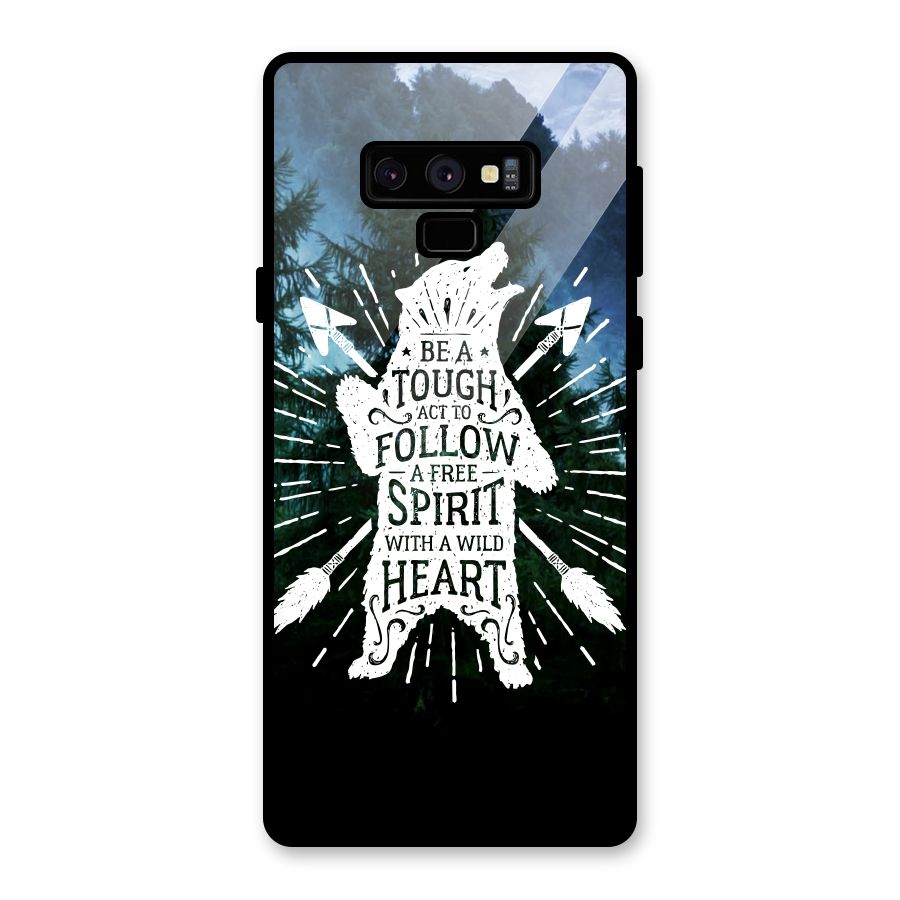 Follow Spirit Heart Glass Back Case for Galaxy Note 9