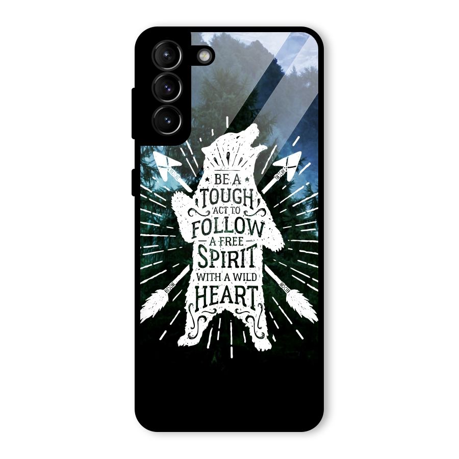 Follow Spirit Heart Glass Back Case for Galaxy S21 Plus