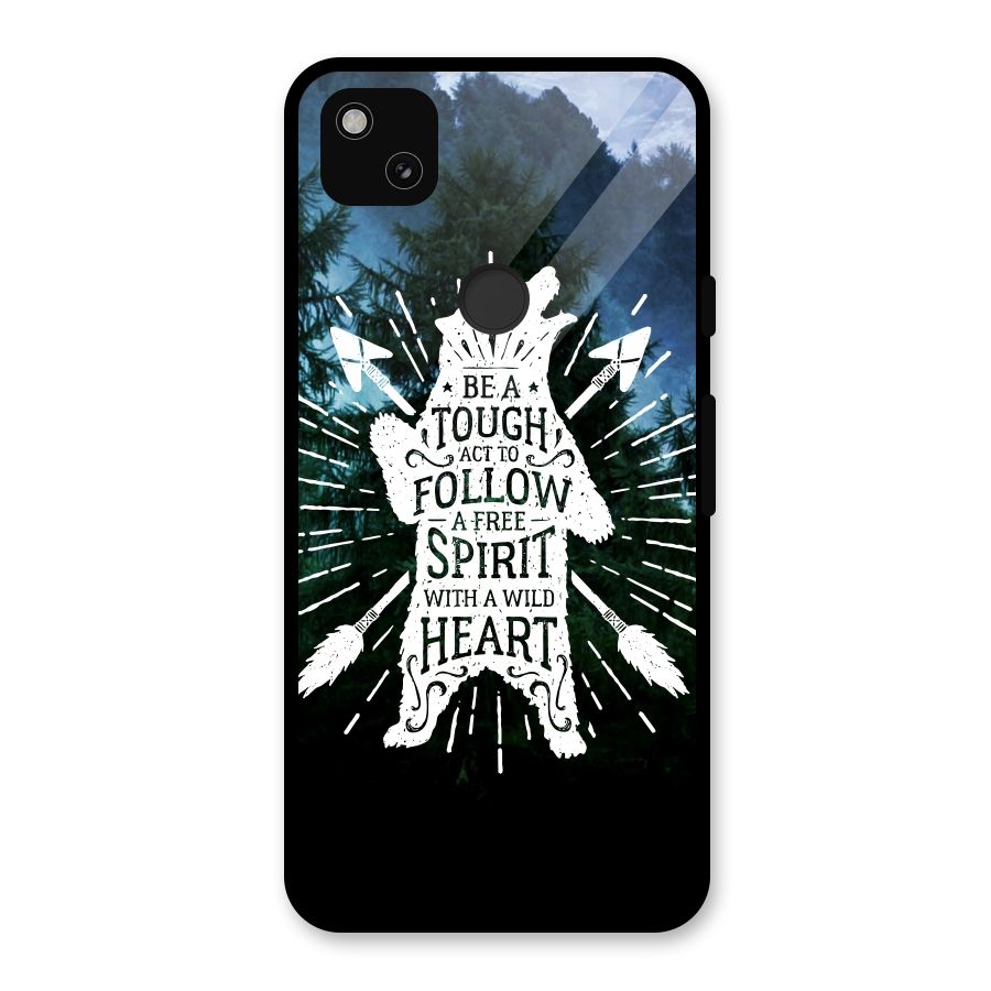 Follow Spirit Heart Glass Back Case for Google Pixel 4a
