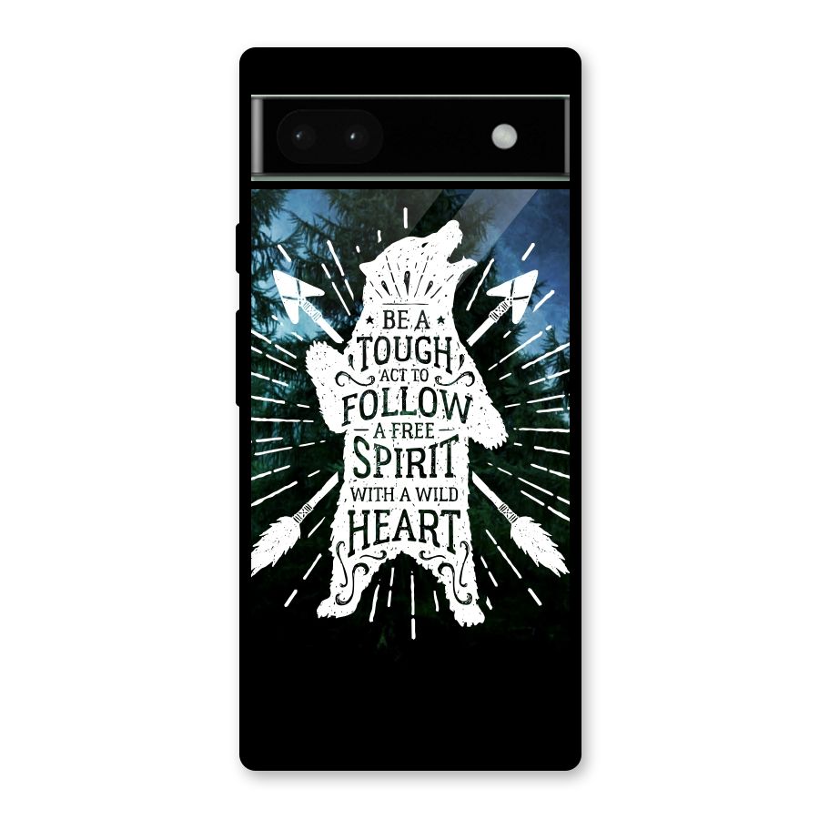 Follow Spirit Heart Glass Back Case for Google Pixel 6a