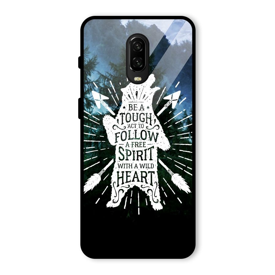 Follow Spirit Heart Glass Back Case for OnePlus 6T