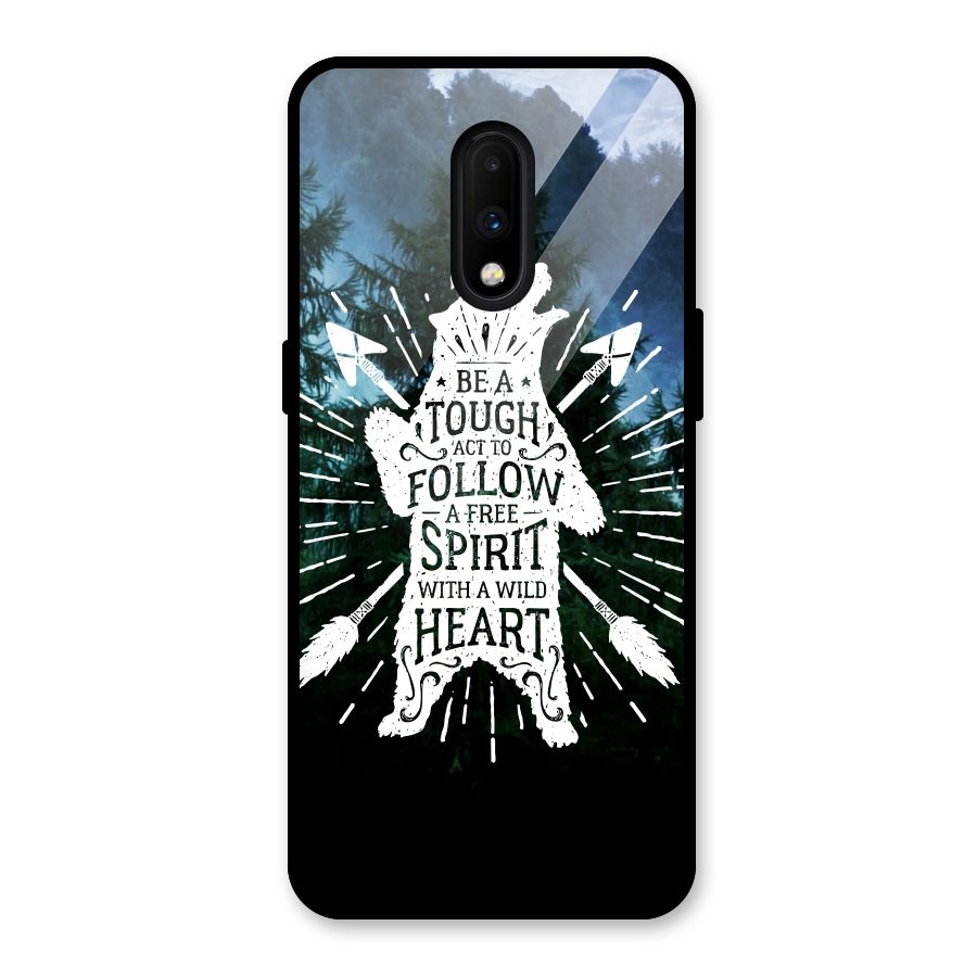Follow Spirit Heart Glass Back Case for OnePlus 7