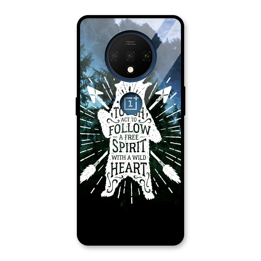 Follow Spirit Heart Glass Back Case for OnePlus 7T