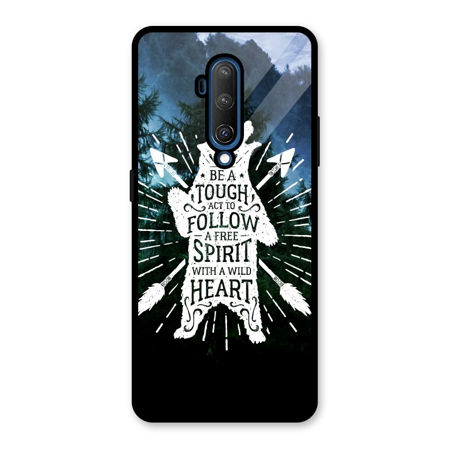 Follow Spirit Heart Glass Back Case for OnePlus 7T Pro