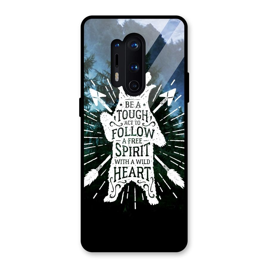 Follow Spirit Heart Glass Back Case for OnePlus 8 Pro