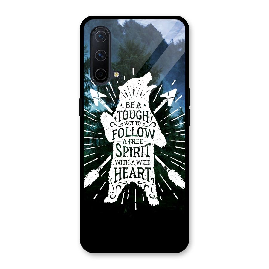 Follow Spirit Heart Glass Back Case for OnePlus Nord CE 5G