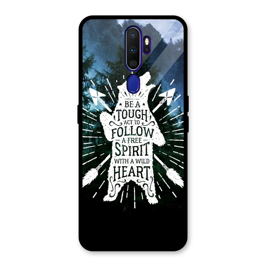 Follow Spirit Heart Glass Back Case for Oppo A9 (2020)