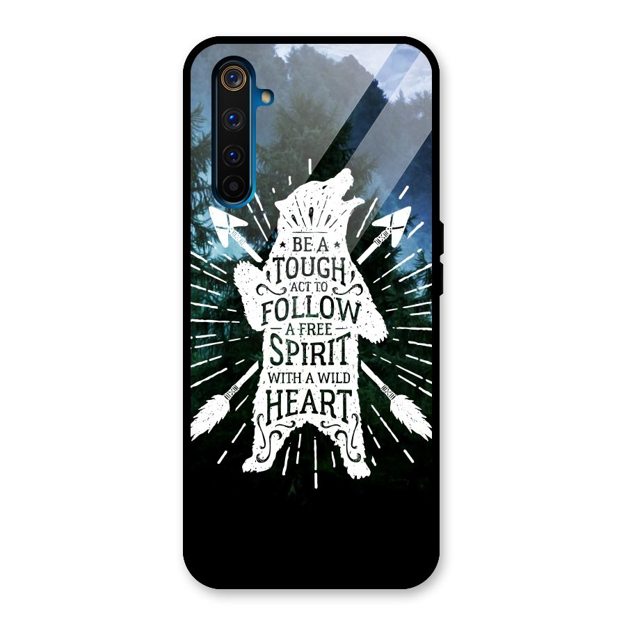 Follow Spirit Heart Glass Back Case for Realme 6 Pro