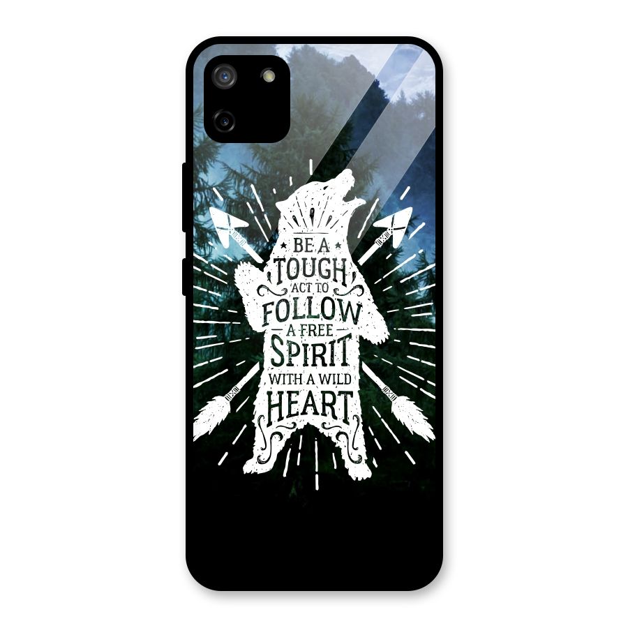 Follow Spirit Heart Glass Back Case for Realme C11