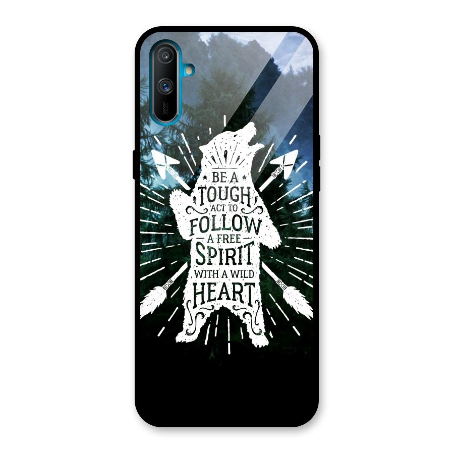 Follow Spirit Heart Glass Back Case for Realme C3