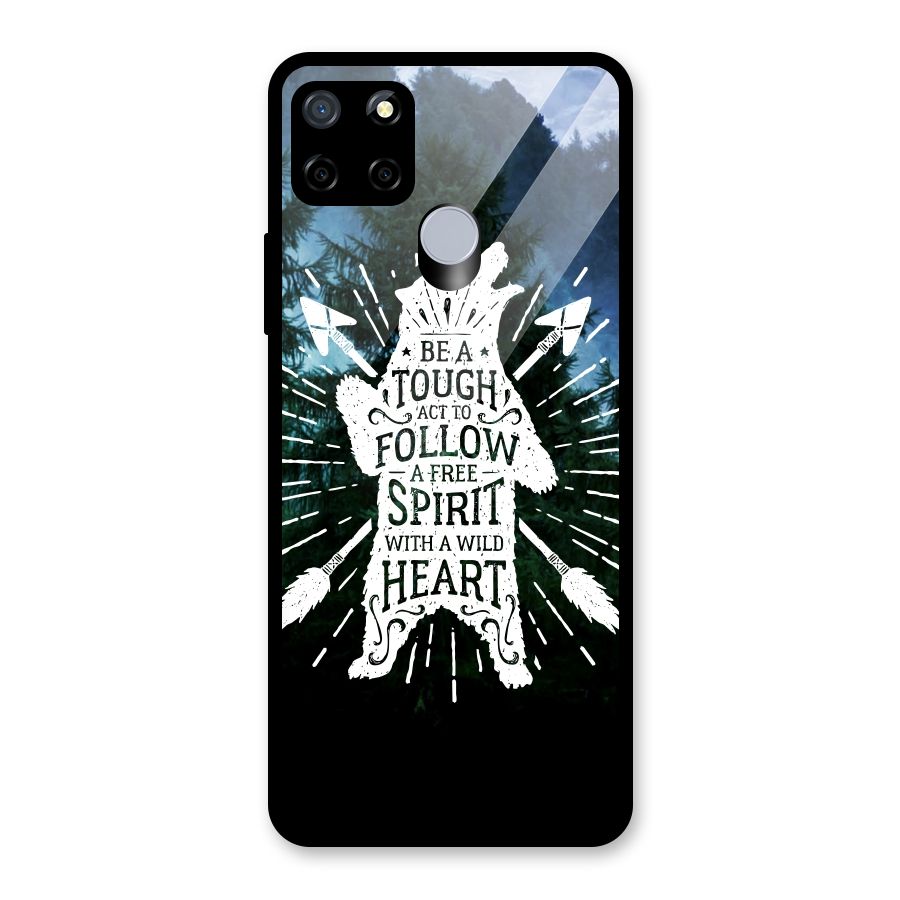 Follow Spirit Heart Glass Back Case for Realme Narzo 20