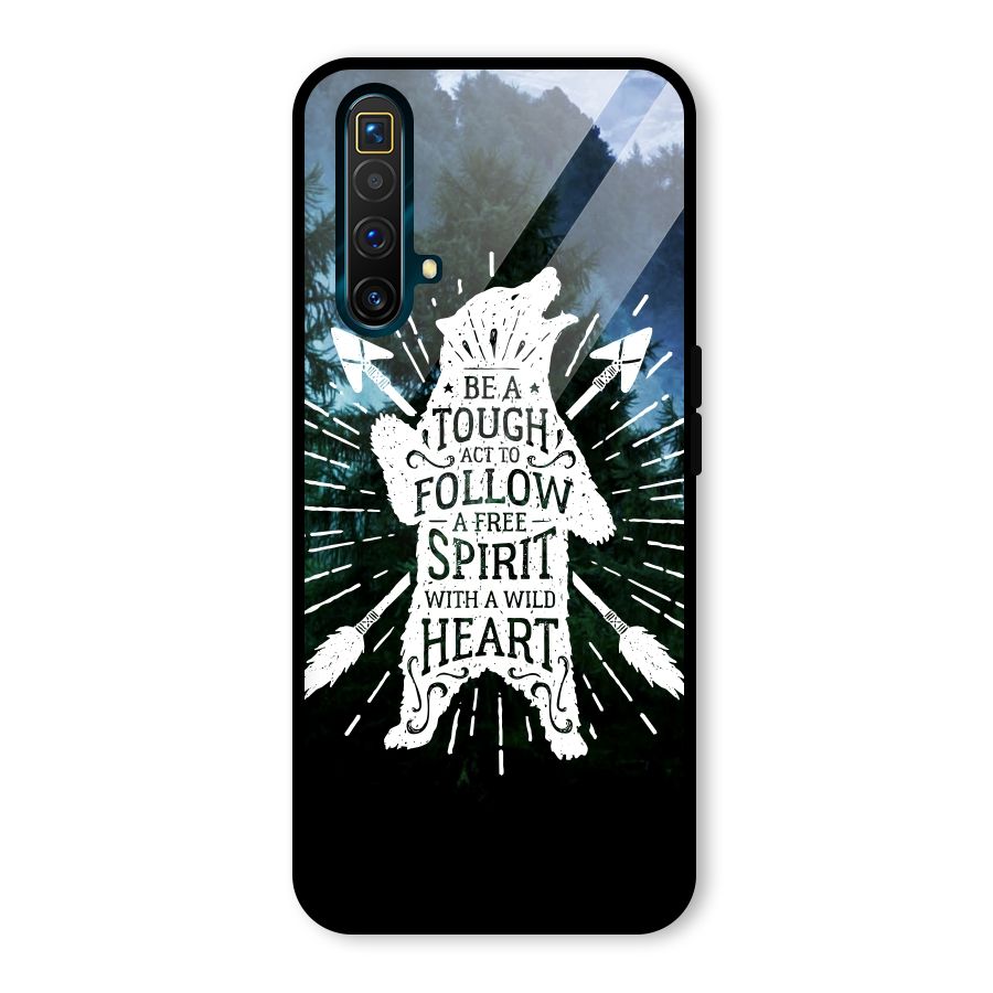 Follow Spirit Heart Glass Back Case for Realme X3