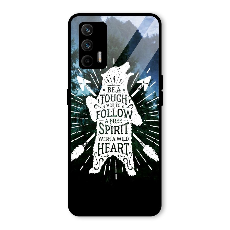 Follow Spirit Heart Glass Back Case for Realme X7 Max