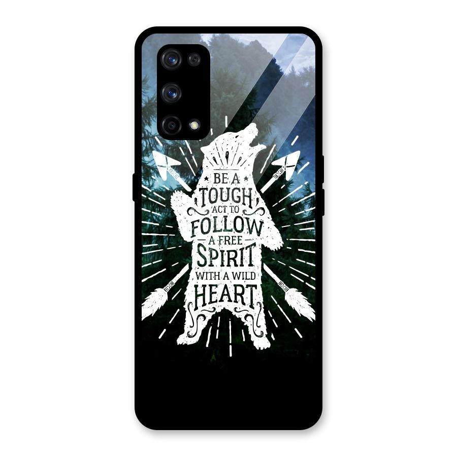Follow Spirit Heart Glass Back Case for Realme X7 Pro