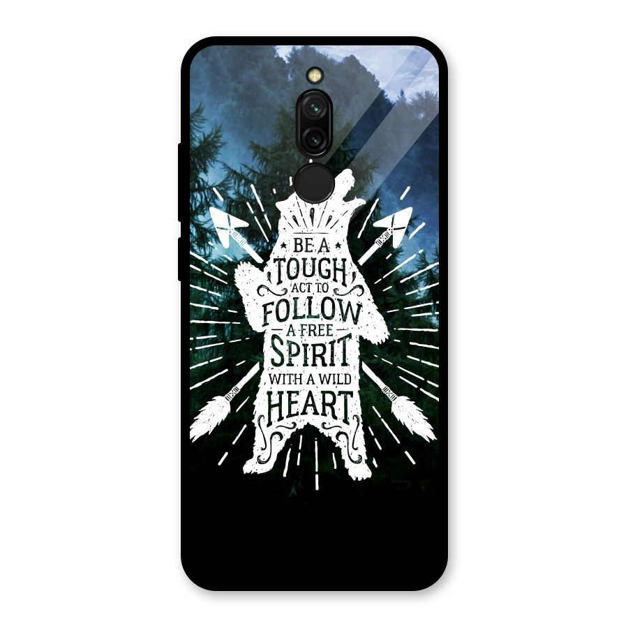 Follow Spirit Heart Glass Back Case for Redmi 8