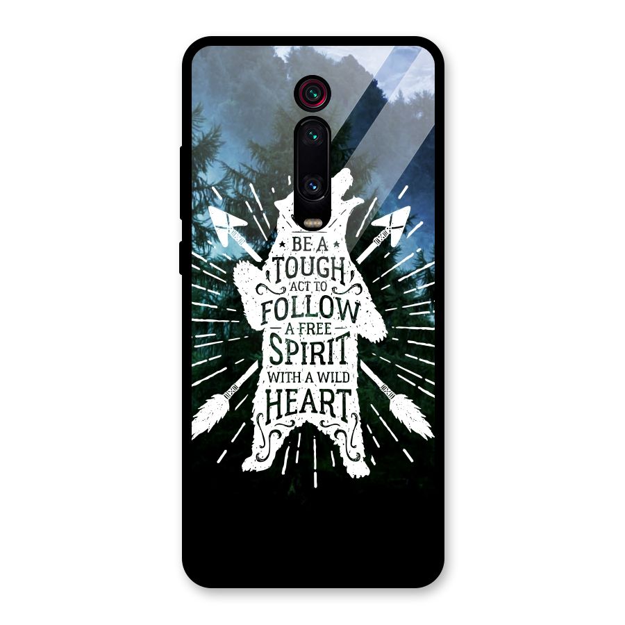 Follow Spirit Heart Glass Back Case for Redmi K20 Pro