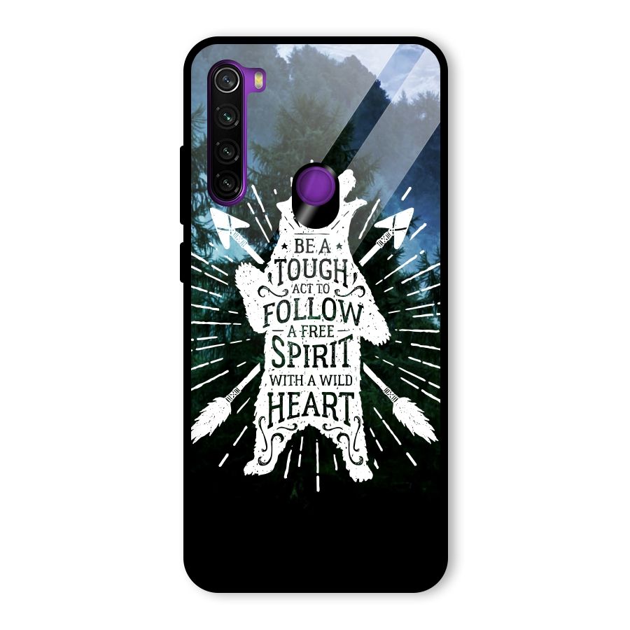 Follow Spirit Heart Glass Back Case for Redmi Note 8