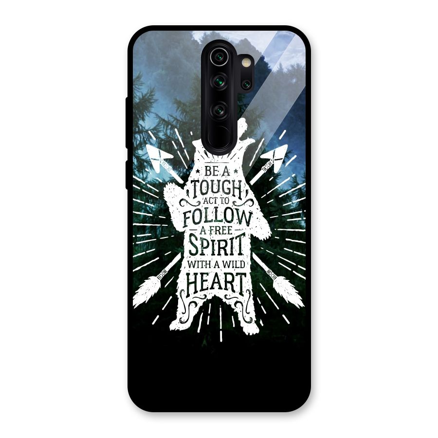 Follow Spirit Heart Glass Back Case for Redmi Note 8 Pro