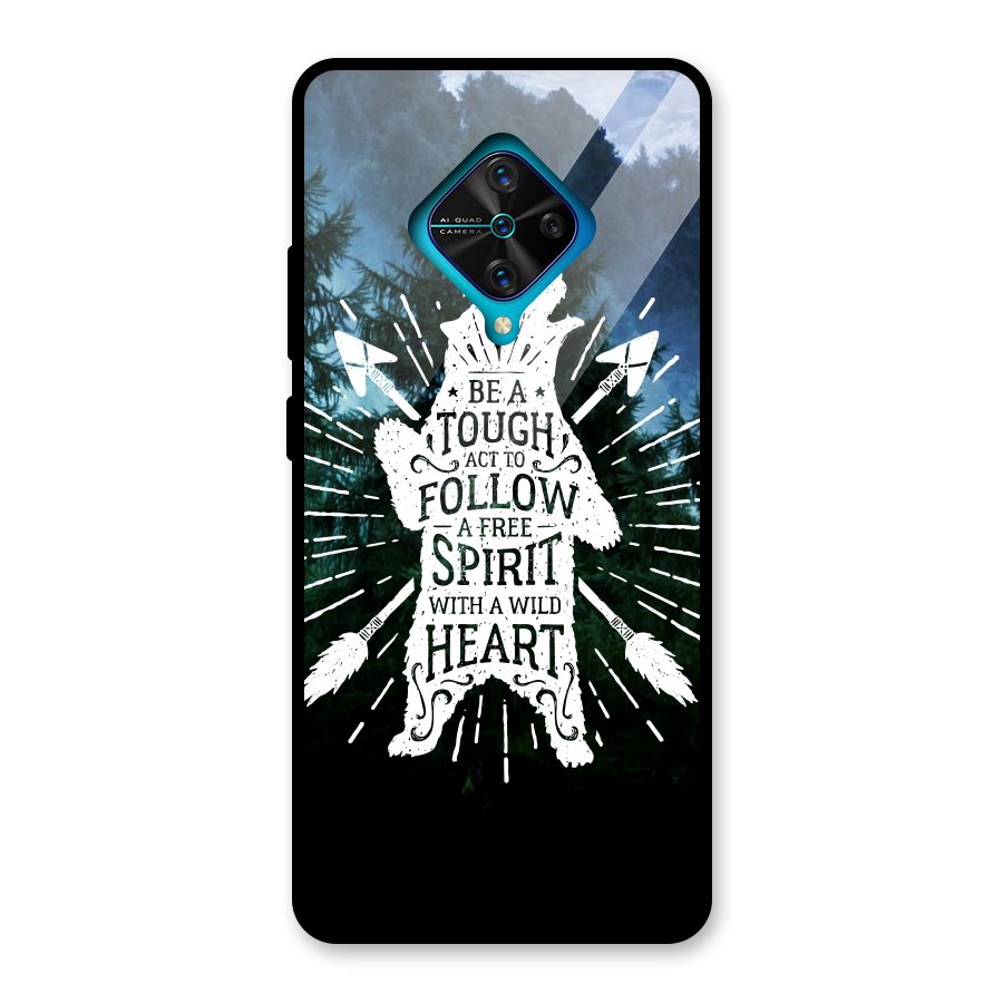 Follow Spirit Heart Glass Back Case for Vivo S1 Pro