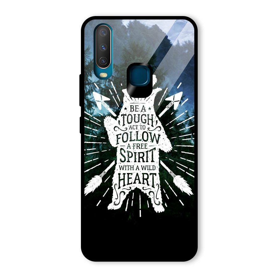 Follow Spirit Heart Glass Back Case for Vivo U10
