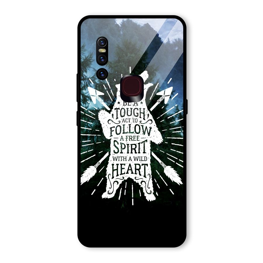 Follow Spirit Heart Glass Back Case for Vivo V15