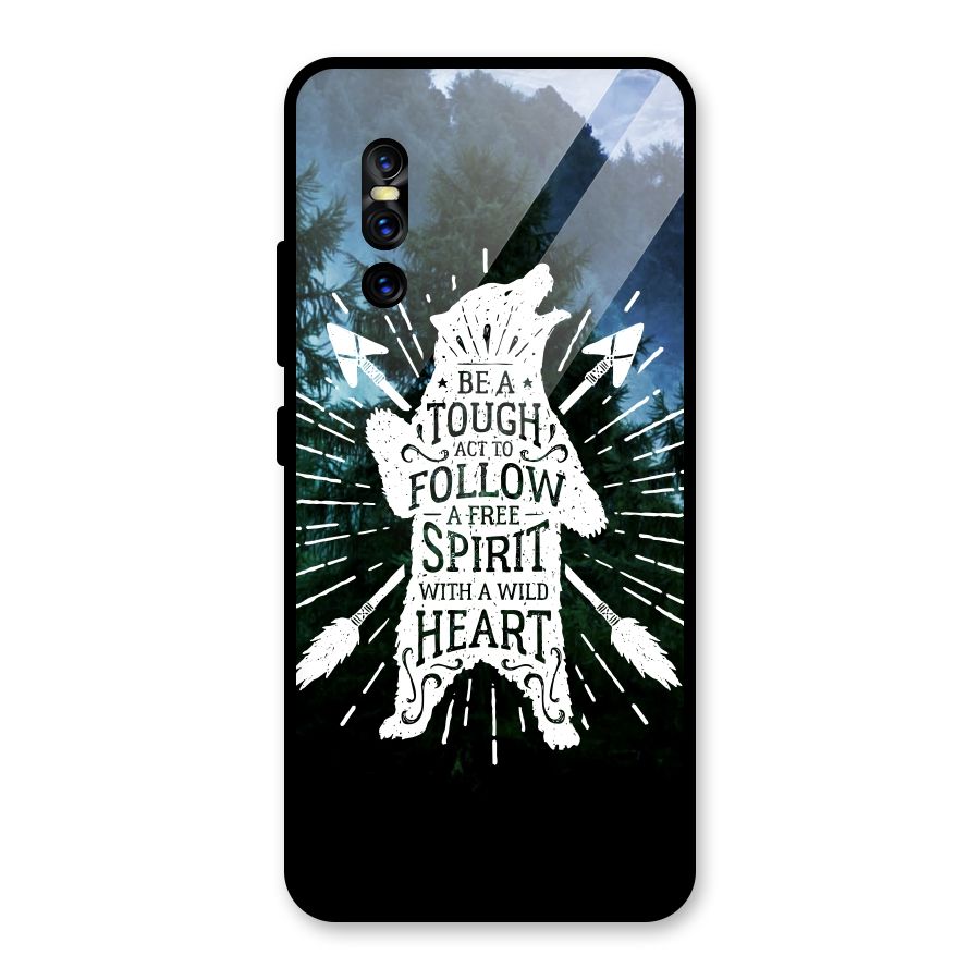 Follow Spirit Heart Glass Back Case for Vivo V15 Pro