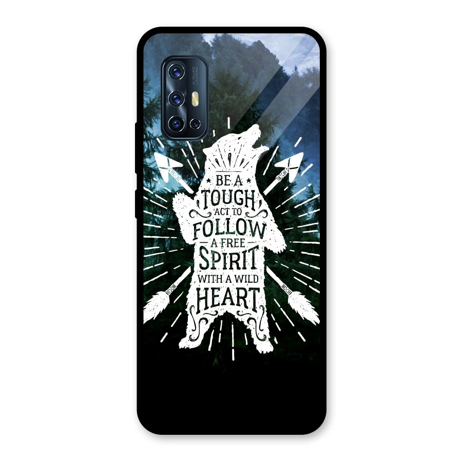 Follow Spirit Heart Glass Back Case for Vivo V17