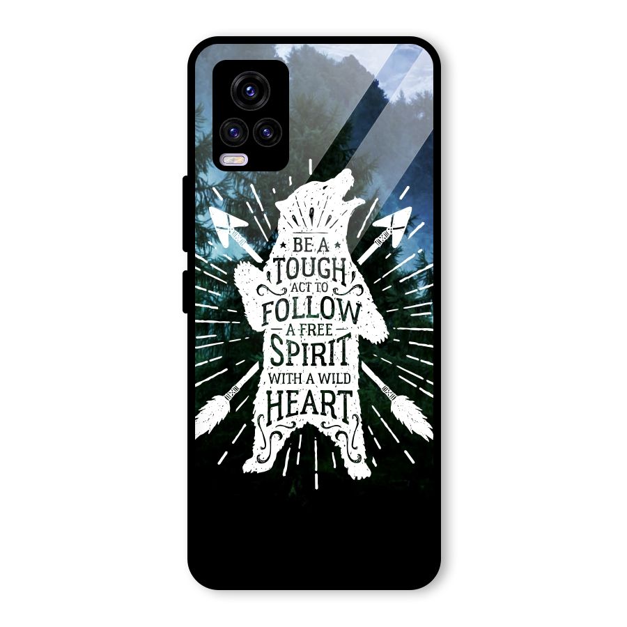 Follow Spirit Heart Glass Back Case for Vivo V20