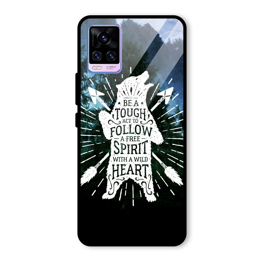 Follow Spirit Heart Glass Back Case for Vivo V20 Pro