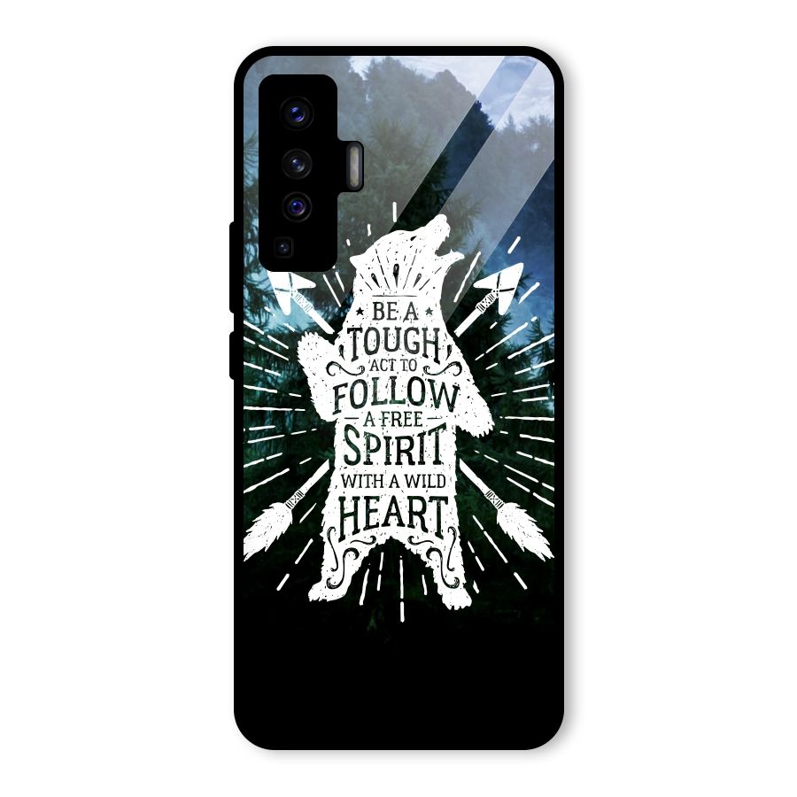 Follow Spirit Heart Glass Back Case for Vivo X50