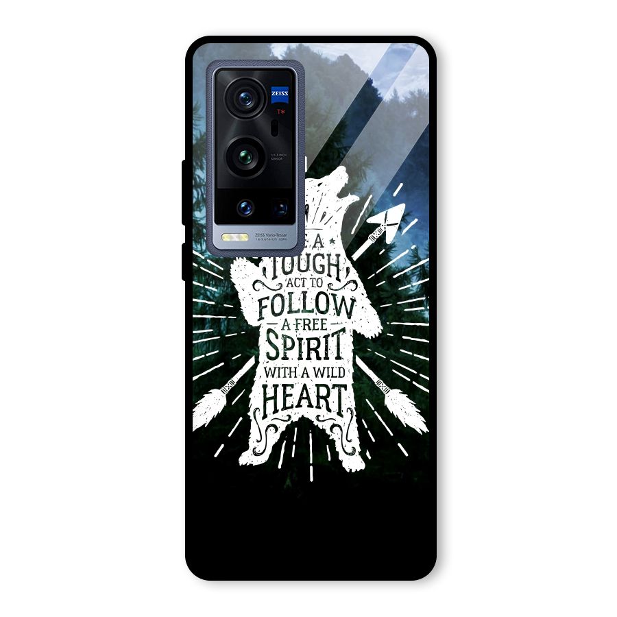 Follow Spirit Heart Glass Back Case for Vivo X60 Pro Plus