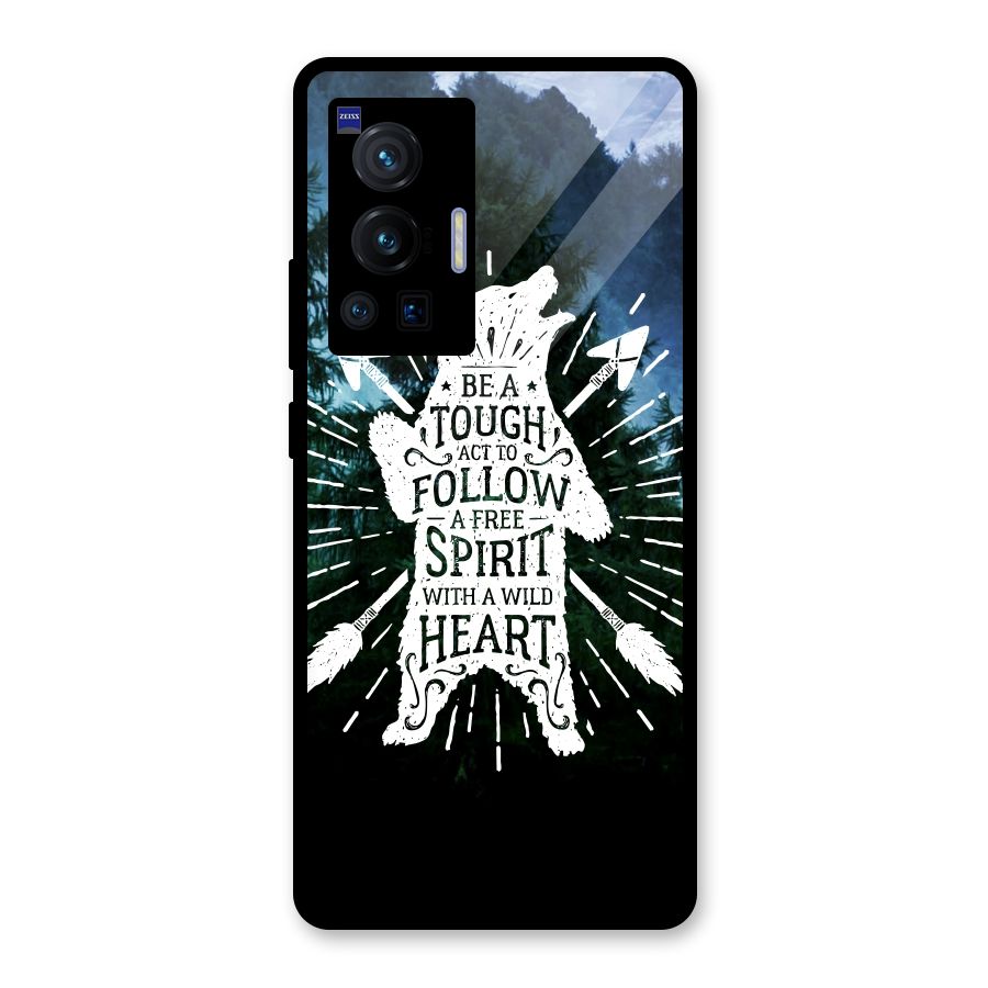 Follow Spirit Heart Glass Back Case for Vivo X70 Pro