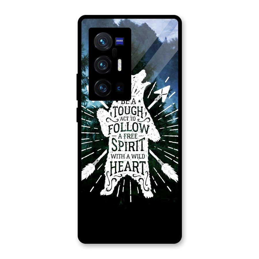 Follow Spirit Heart Glass Back Case for Vivo X70 Pro Plus