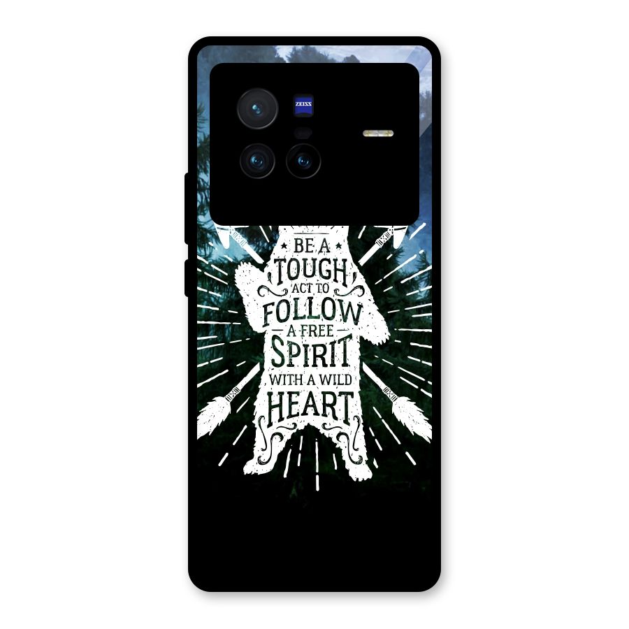 Follow Spirit Heart Glass Back Case for Vivo X80