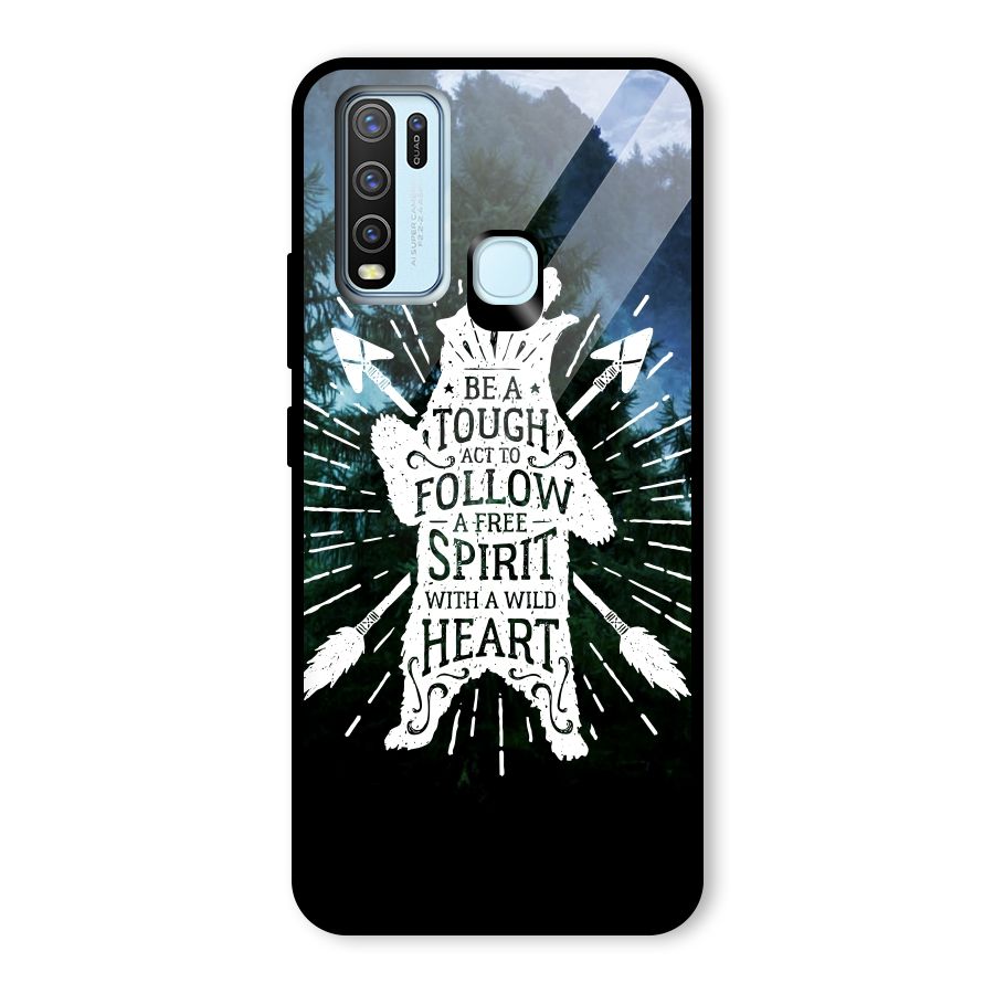 Follow Spirit Heart Glass Back Case for Vivo Y50