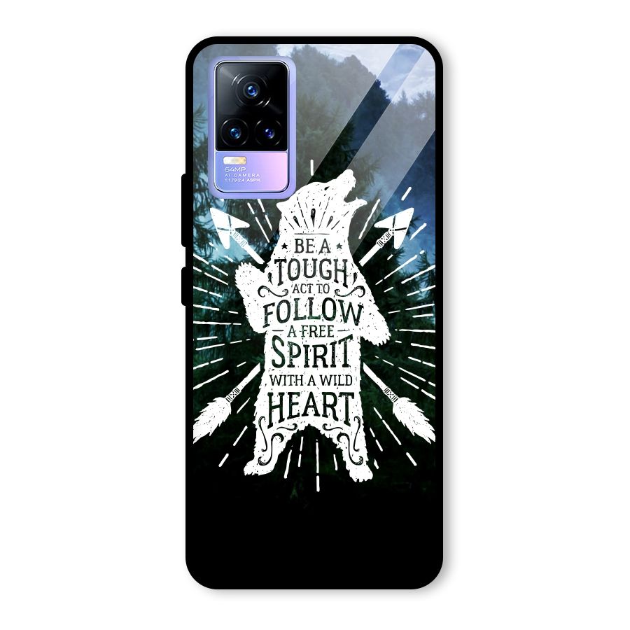 Follow Spirit Heart Glass Back Case for Vivo Y73
