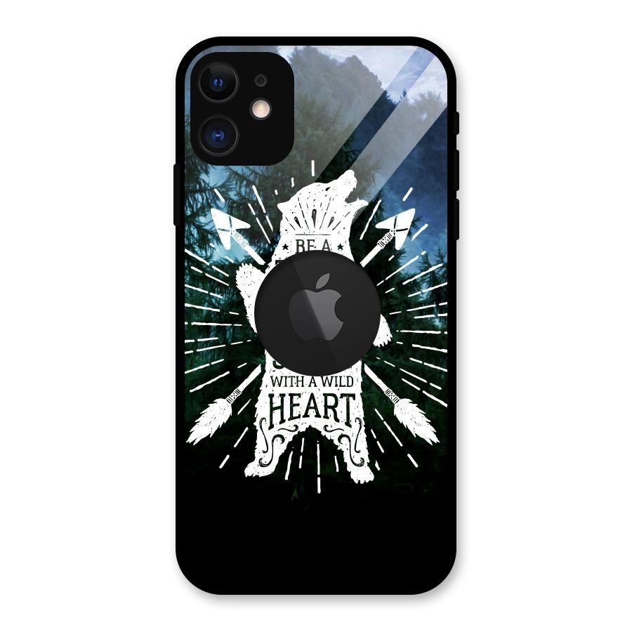 Follow Spirit Heart Glass Back Case for iPhone 11 Logo Cut