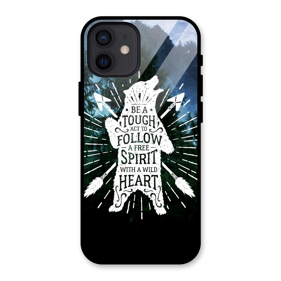 Follow Spirit Heart Glass Back Case for iPhone 12
