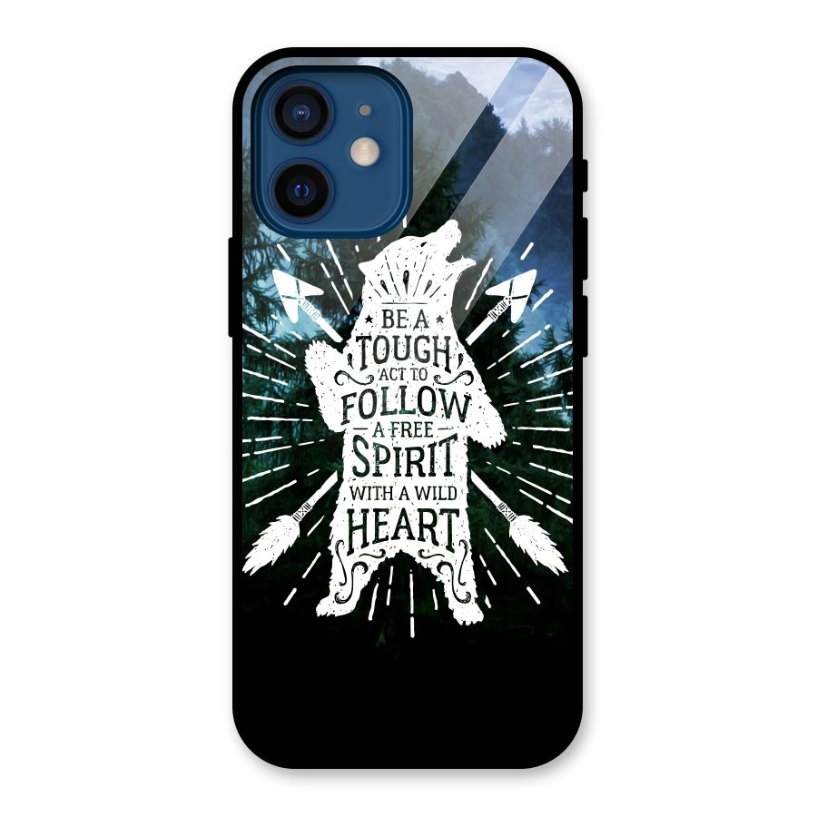 Follow Spirit Heart Glass Back Case for iPhone 12 Mini