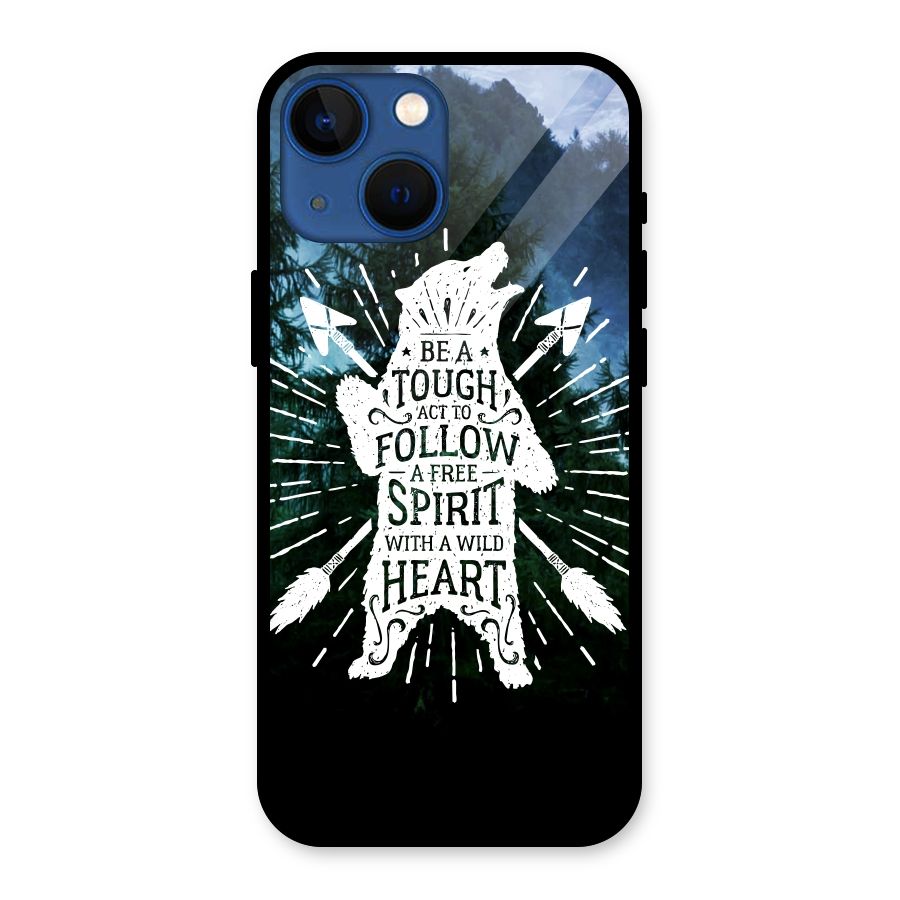 Follow Spirit Heart Glass Back Case for iPhone 13 Mini