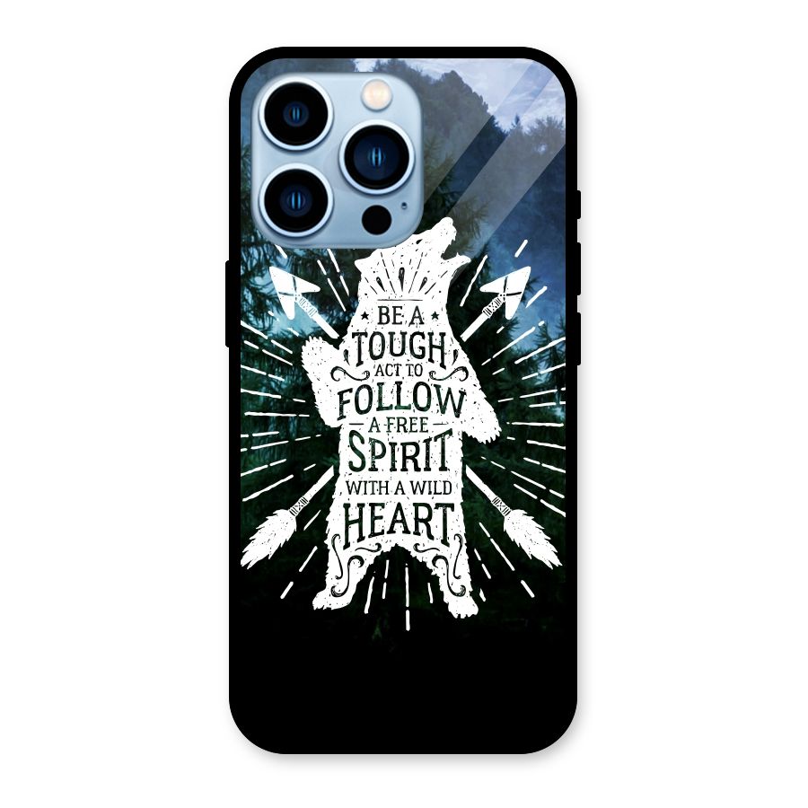 Follow Spirit Heart Glass Back Case for iPhone 13 Pro