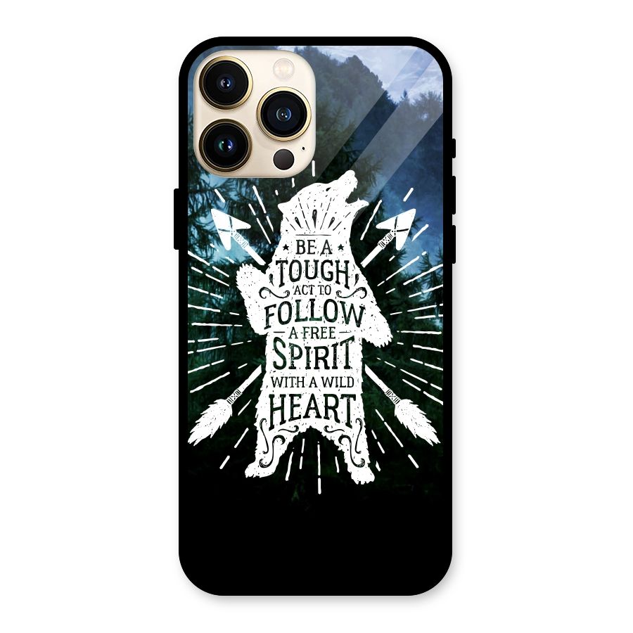 Follow Spirit Heart Glass Back Case for iPhone 13 Pro Max