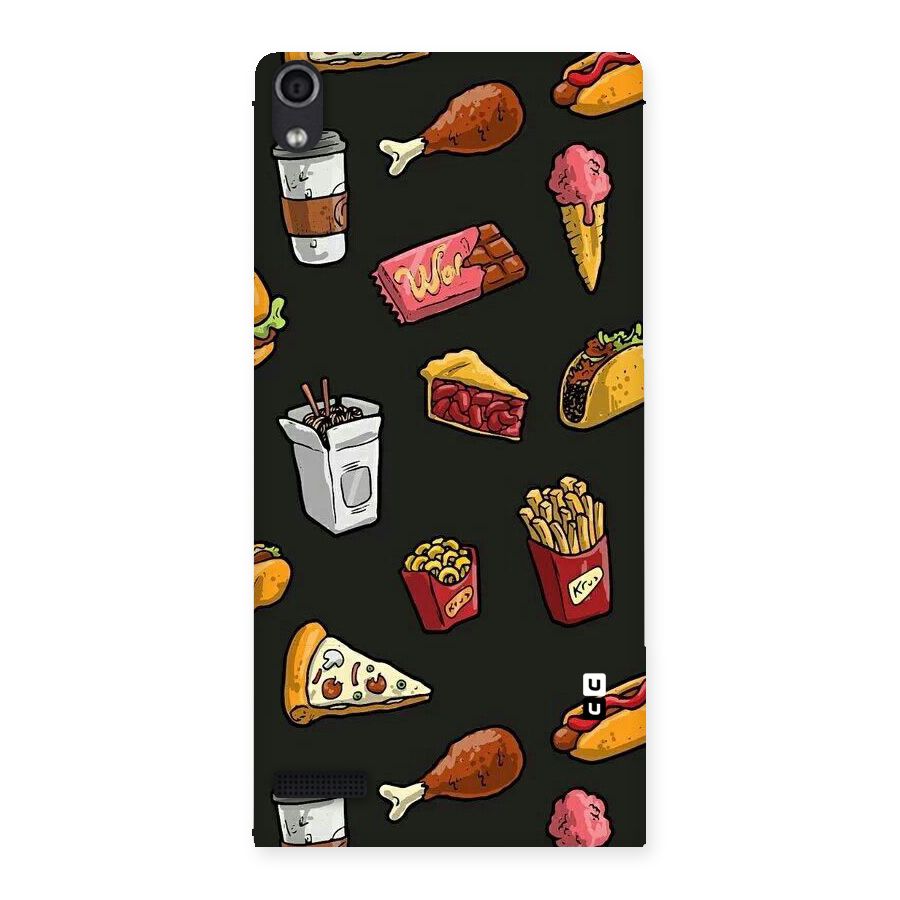 Foodie Pattern Back Case for Ascend P6