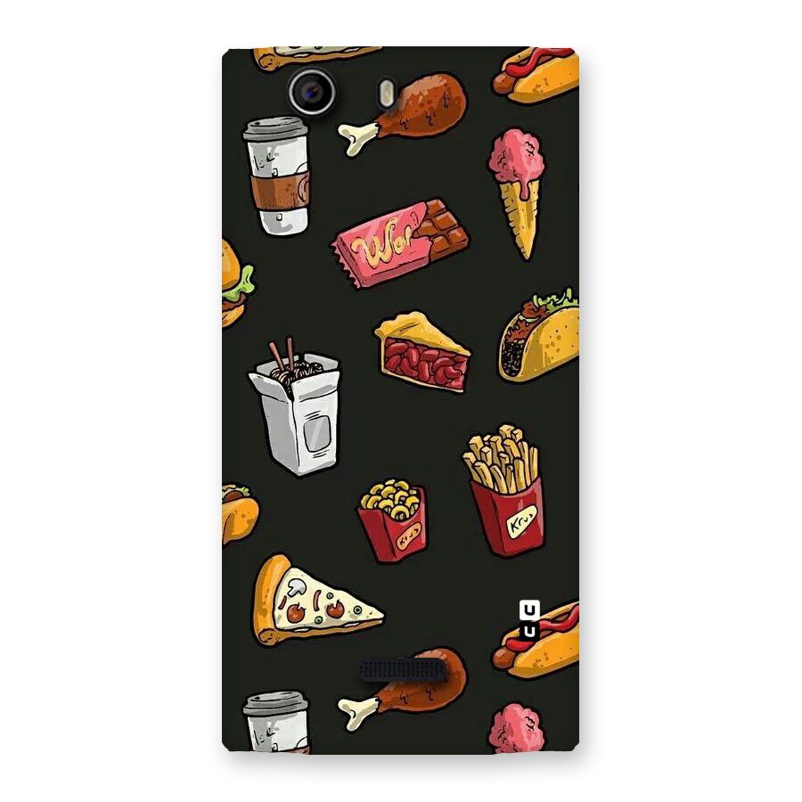 Foodie Pattern Back Case for Canvas Nitro 2 E311