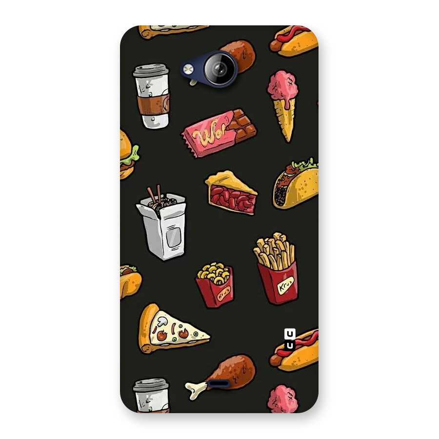 Foodie Pattern Back Case for Canvas Play Q355