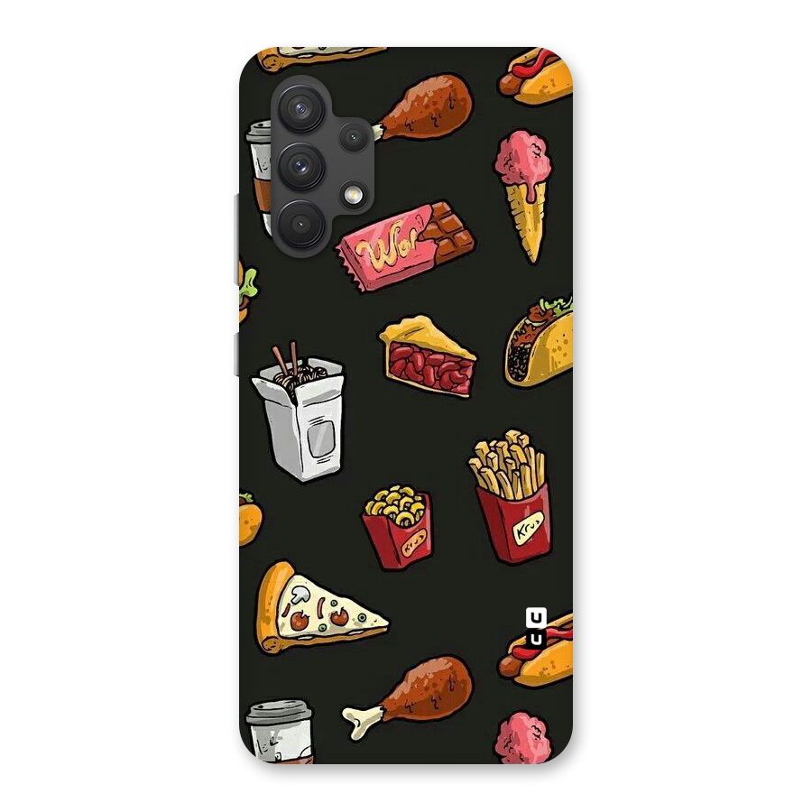 Foodie Pattern Back Case for Galaxy A32