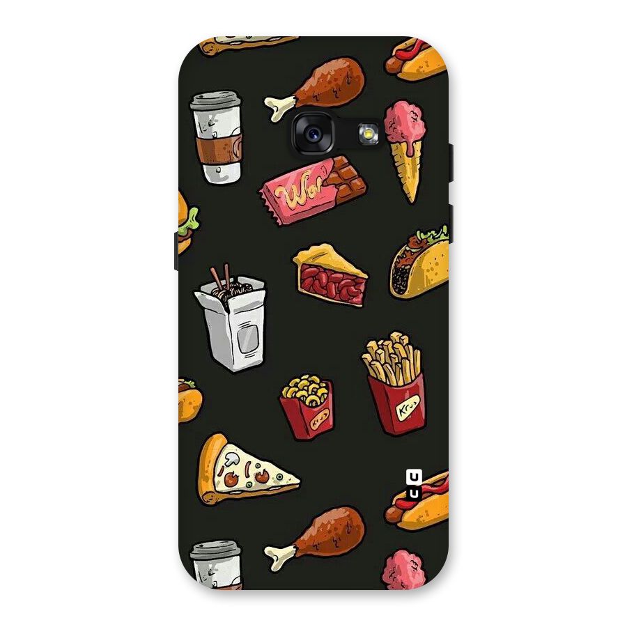 Foodie Pattern Back Case for Galaxy A3 (2017)