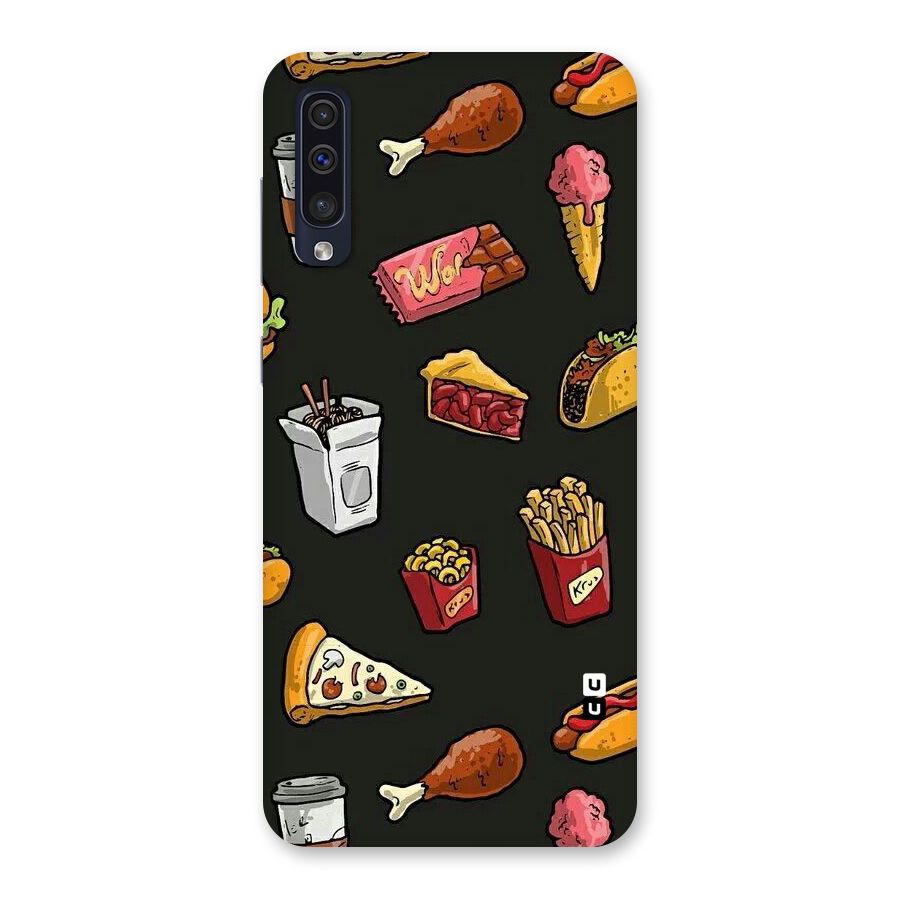Foodie Pattern Back Case for Galaxy A50s