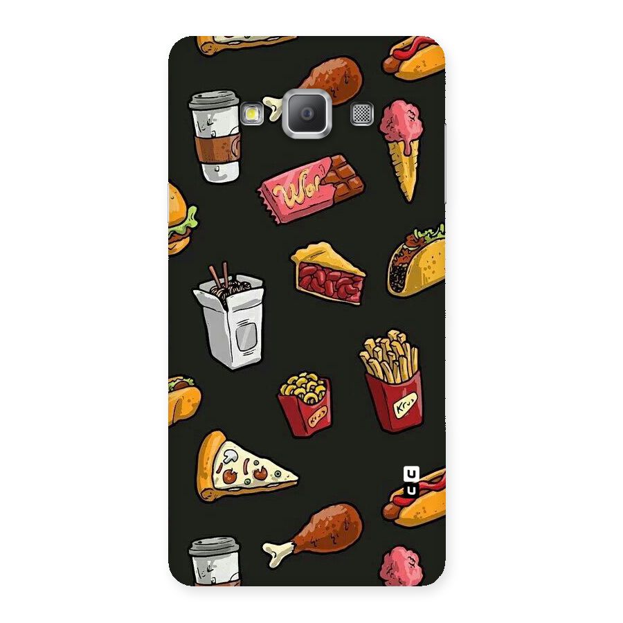 Foodie Pattern Back Case for Galaxy A7