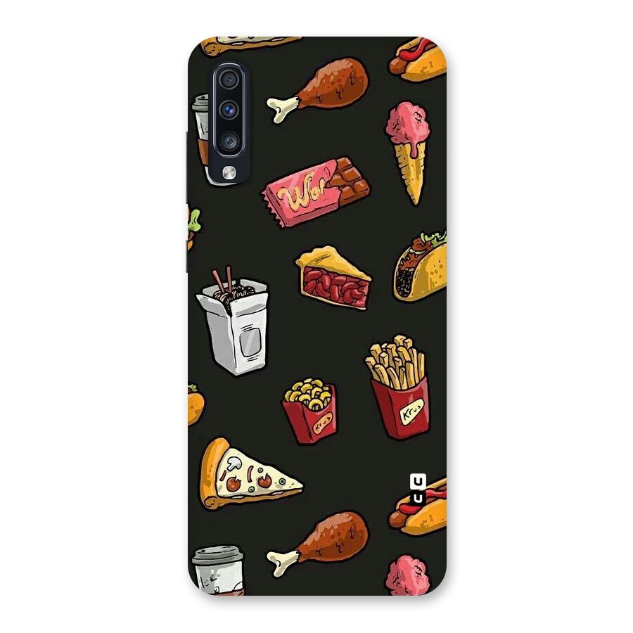 Foodie Pattern Back Case for Galaxy A70